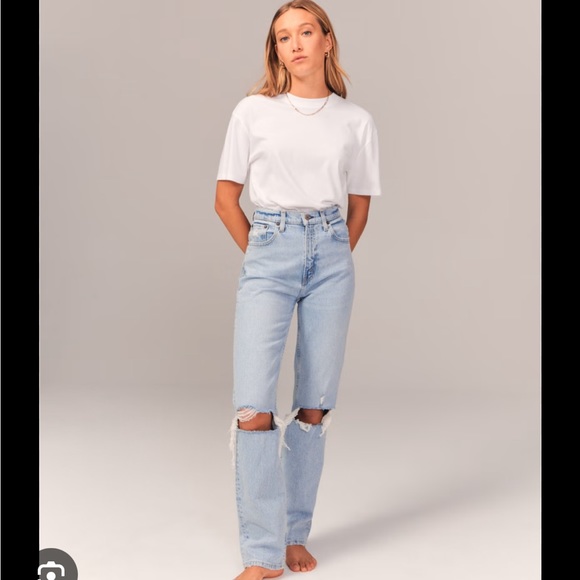Abercrombie & Fitch 90s Ultra High Rise Straight Jean - Picture 2 of 10